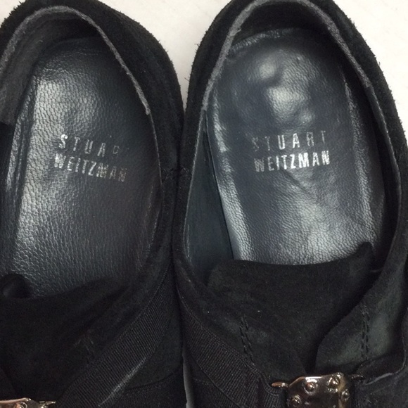Stuart Weitzman Suede Metal Detail Sneakers Sz 5 - Picture 6 of 12